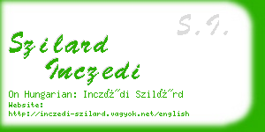 szilard inczedi business card